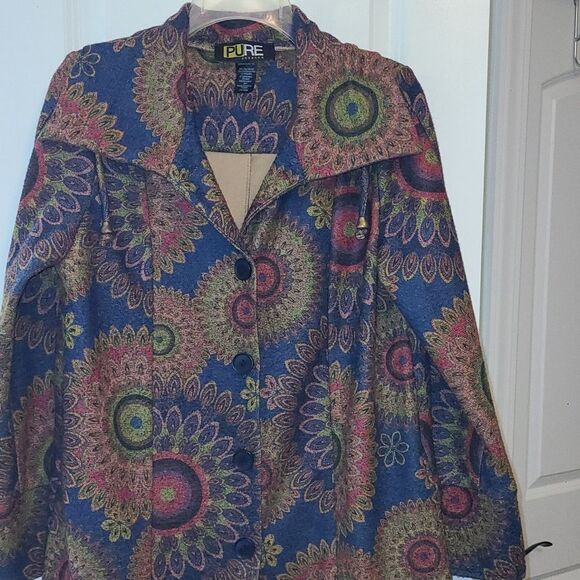 Pure Essence Floral Knit Boho Jacket - Picture 3 of 11